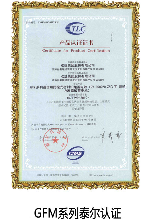 GFM系列泰尔认证